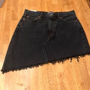 NWT AGOLDE black denim skirt 27